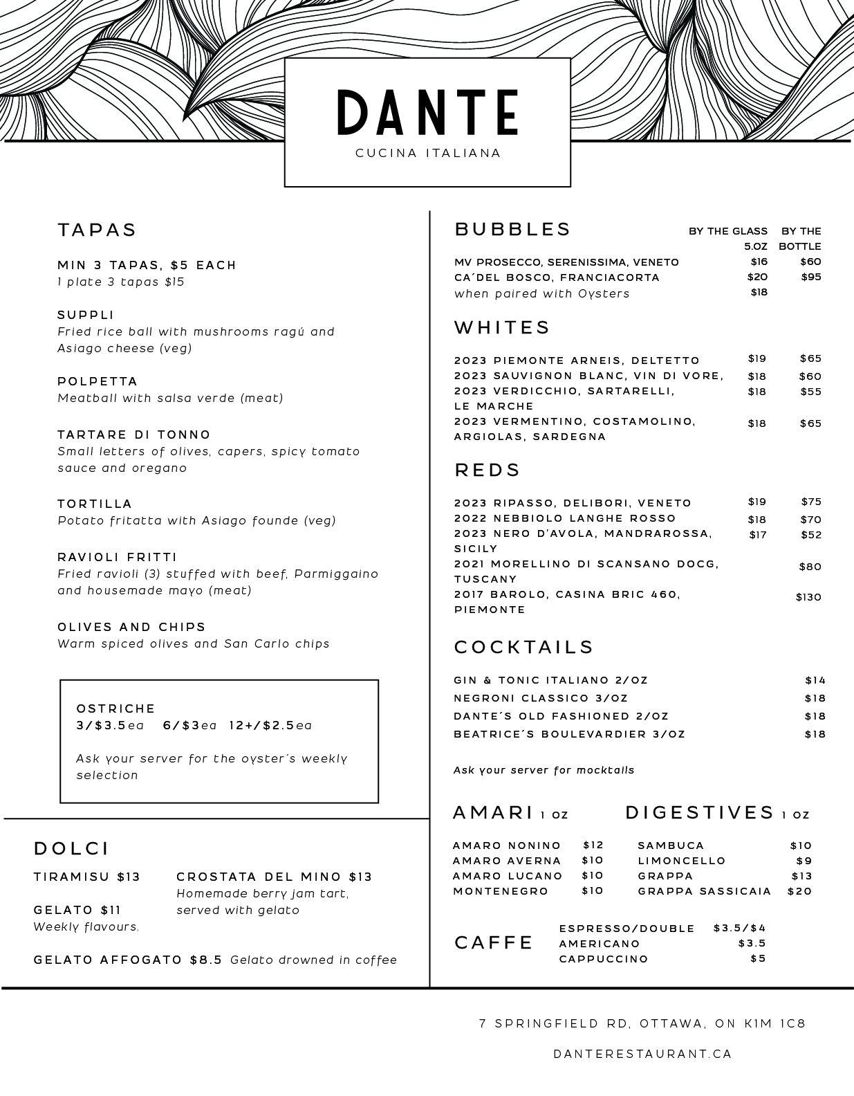 tapas-menu